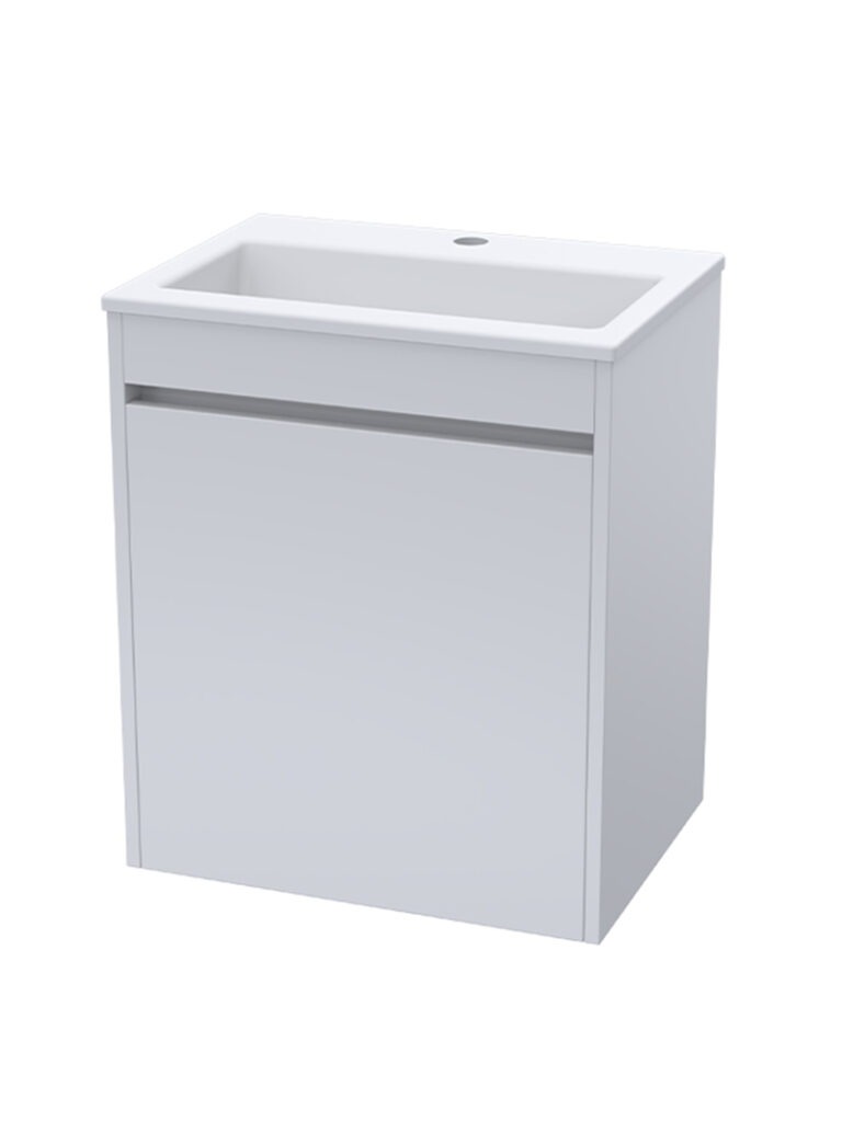 Eden 500 Wall Hung Unit Incl Basin – White