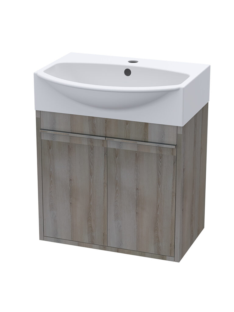 Lea 500 Wall Hung Unit Incl Basin – Stone