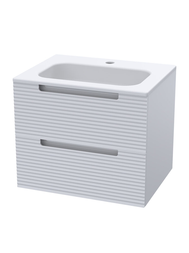 Caraz 600 W/H Vanity Duco 2 Draw Vanity – Matt White