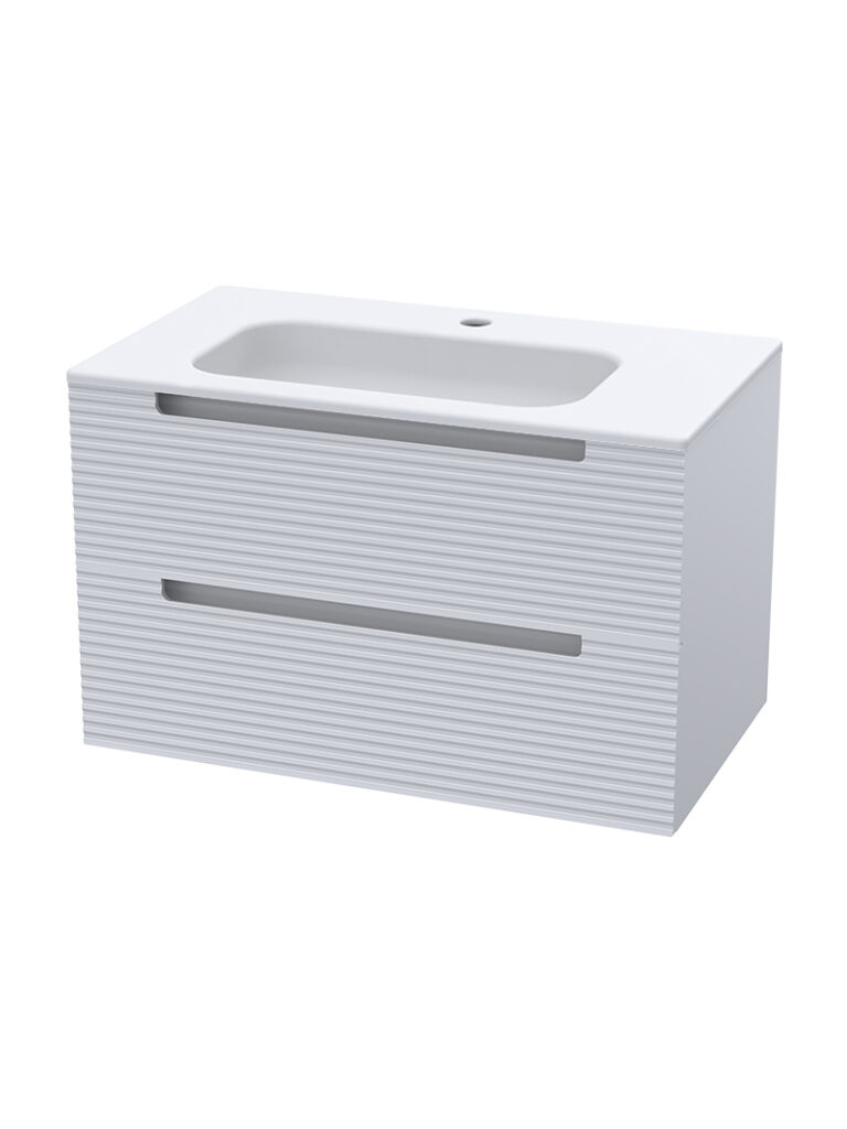 Caraz 800 Wall Hung Unit Duco 2 Draw Unit – Matt White