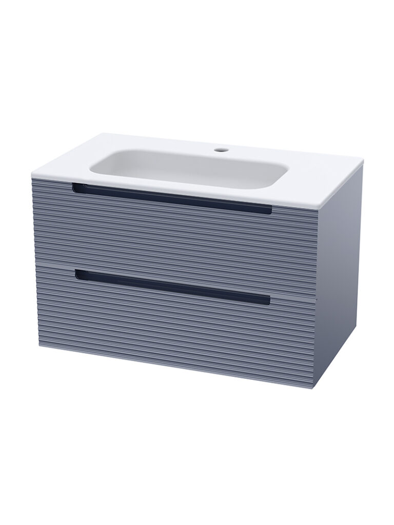 Caraz 800 Wall Hung Unit Duco 2 Draw Unit  – Mistic Blue
