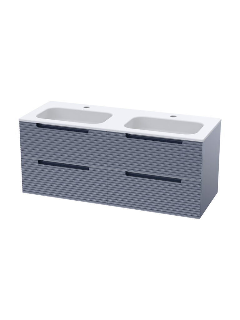 Caraz 1200 Wall Hung Unit Duco 4 Draw Unit  – Mistic Blue