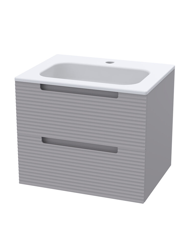 Caraz 610 Wall Hung Unit Duco 2 Draw Unit  – Matt Grey