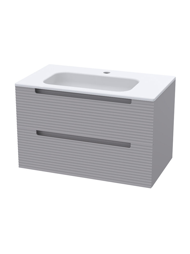 Caraz 800 Wall Hung Unit Duco 2 Draw Unit  – Matt Grey